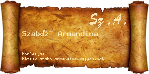 Szabó Armandina névjegykártya